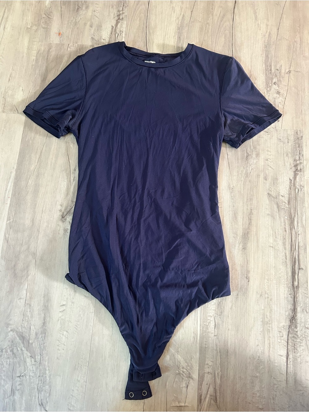 aerie Navy Short Sleeve Bodysuit